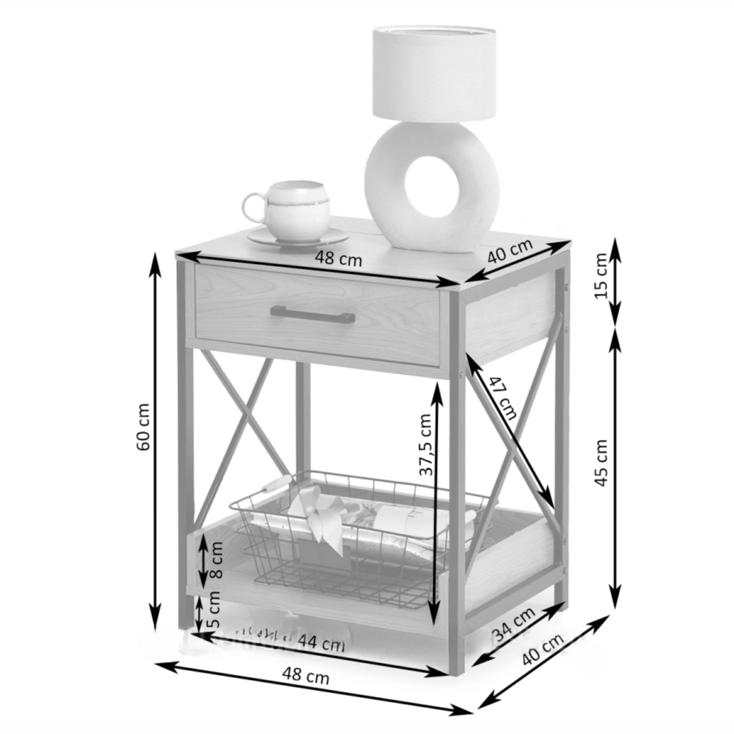 Zeina Bedside Night Stand