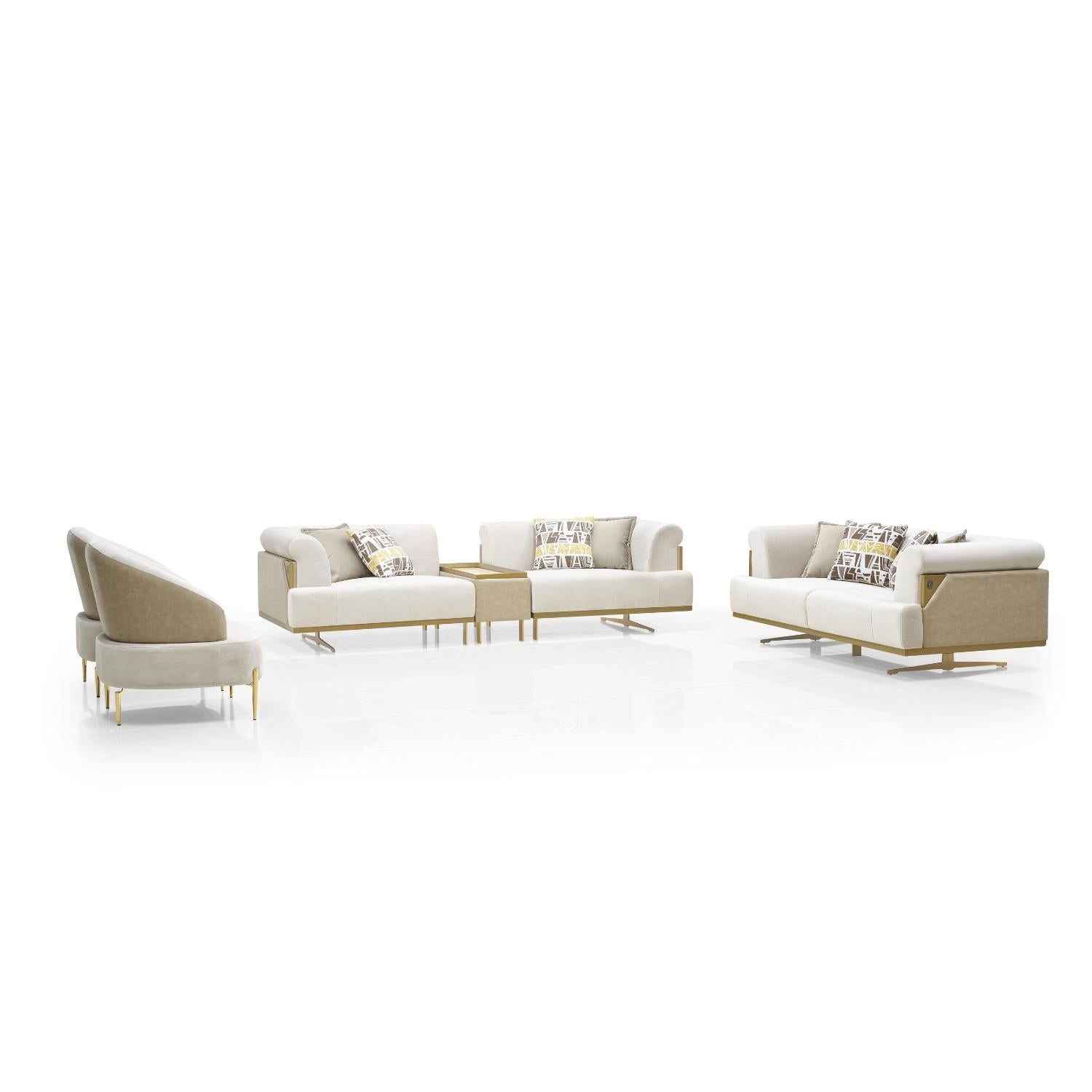 Adelina Modern 6-Piece Lounge Suite with Accent Chairs