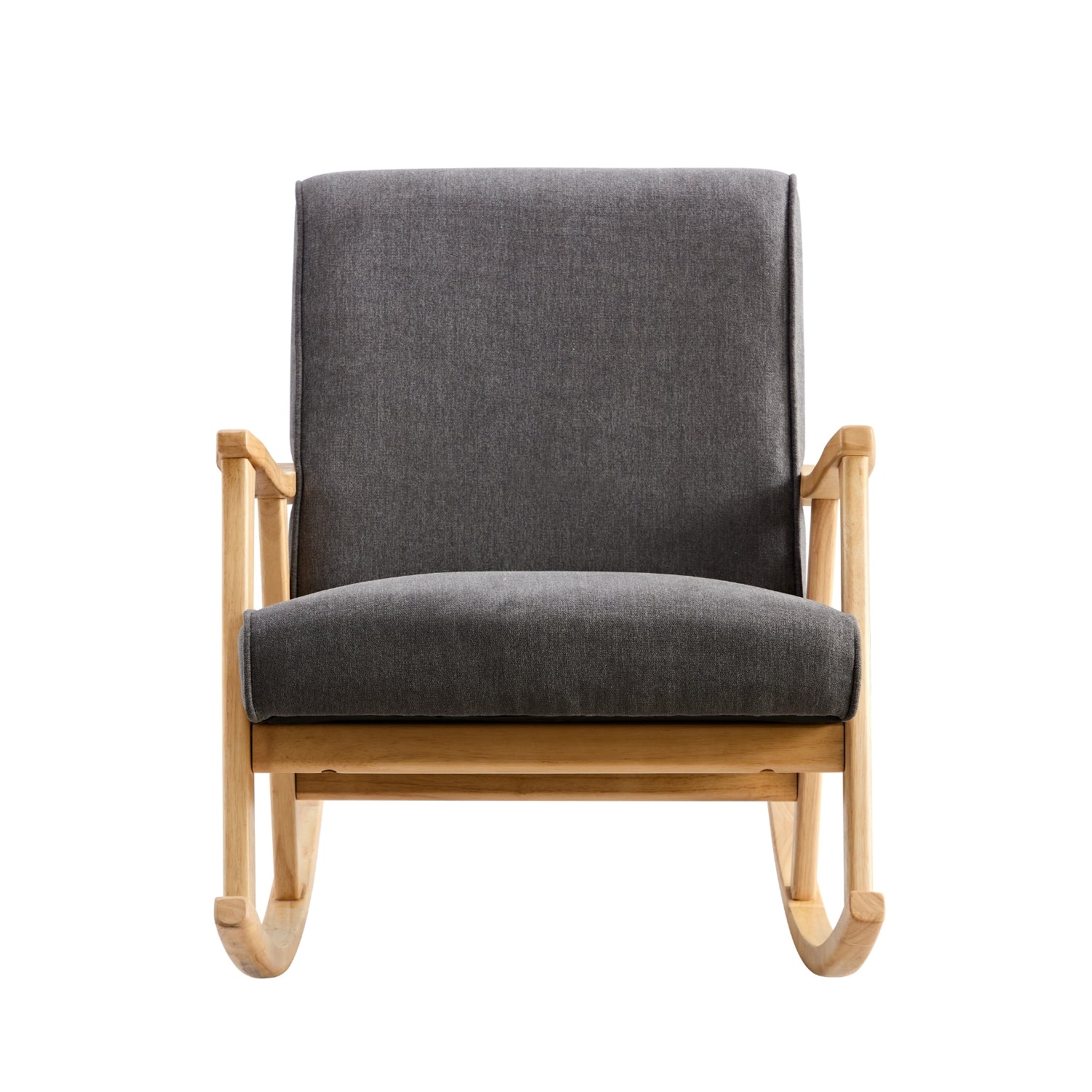 alona rocking arm chair dark grey front facing view