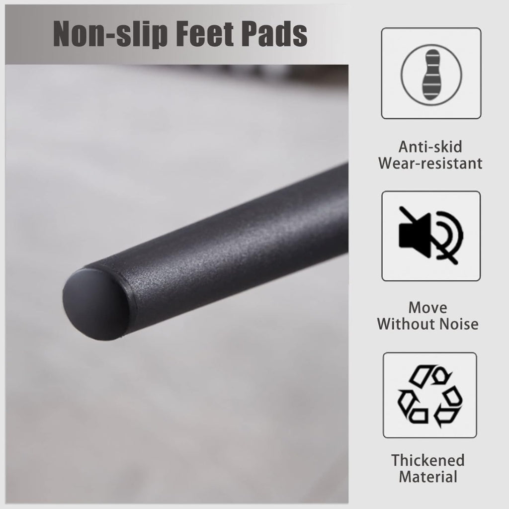 Athlena dining chair black metal legs.