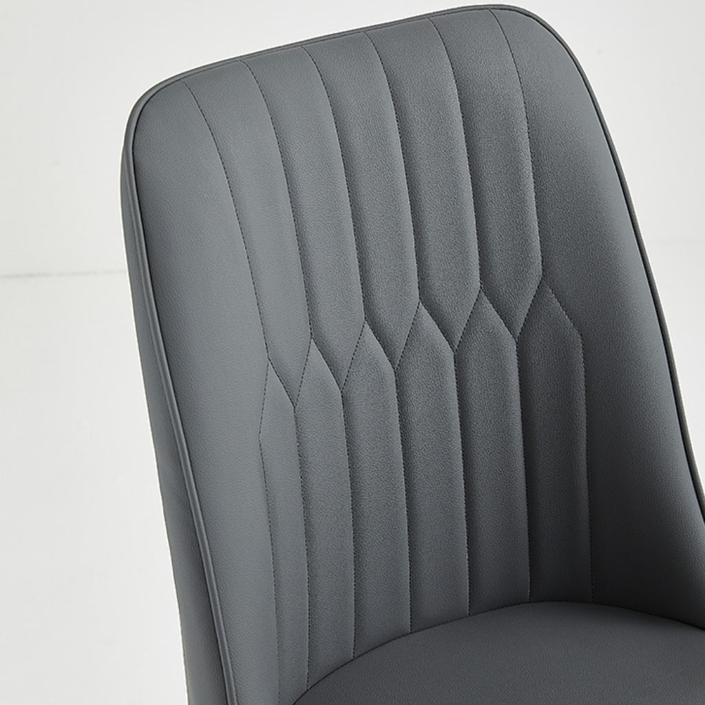 Athlena dining chair stitch work design on backrest.