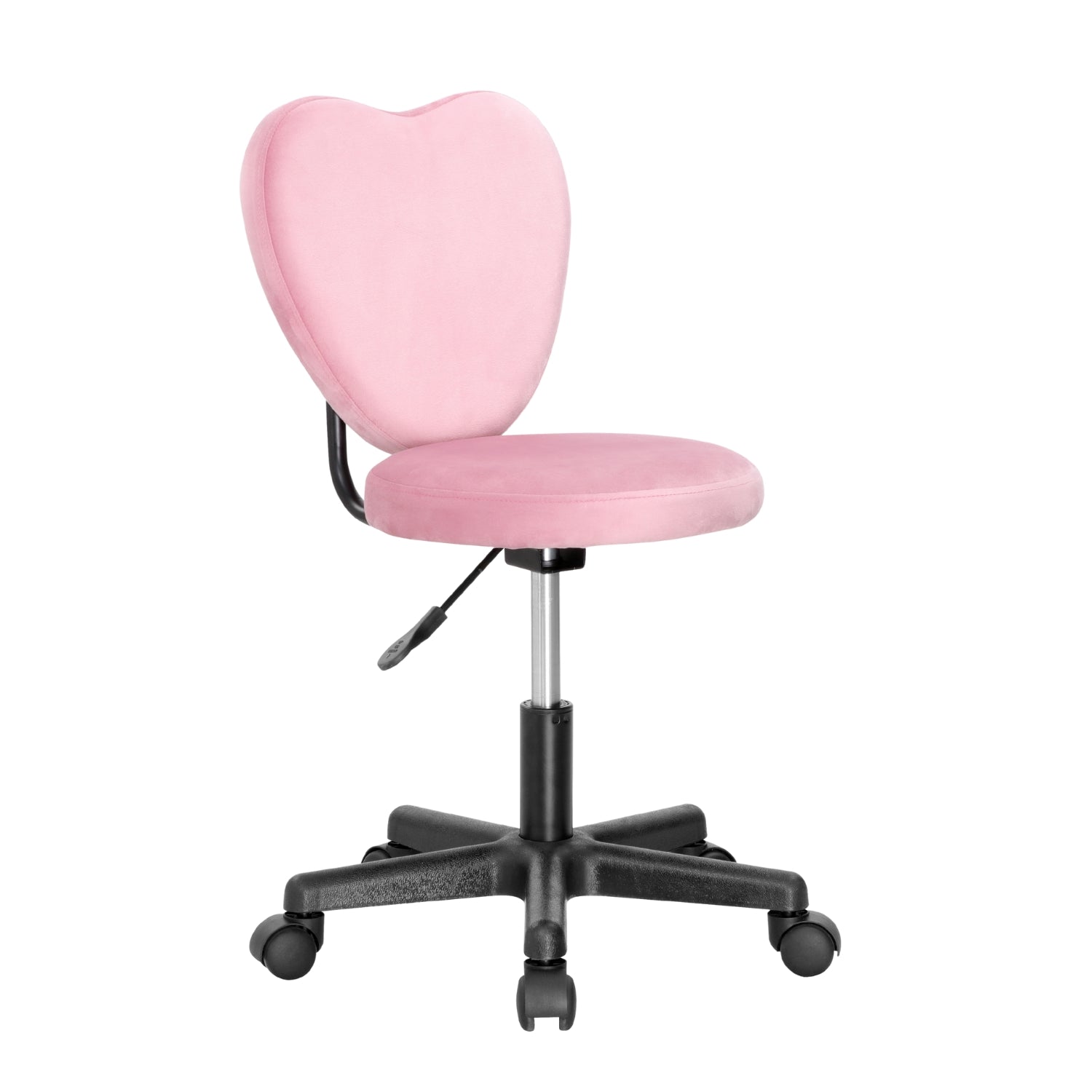 Chatka heart shaped pink velvet chair kids.