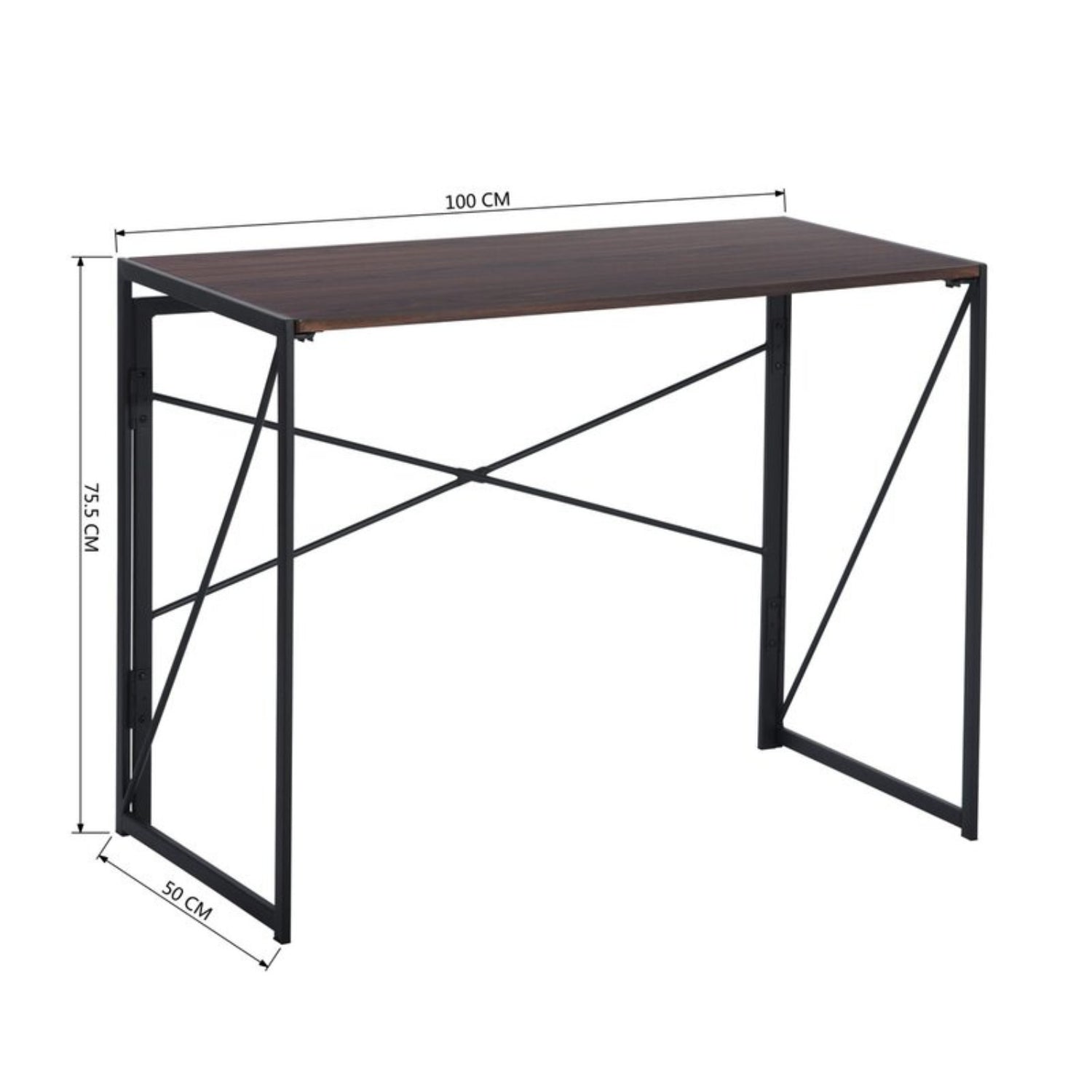 Harper Space-Saving Folding Desk – No Assembly