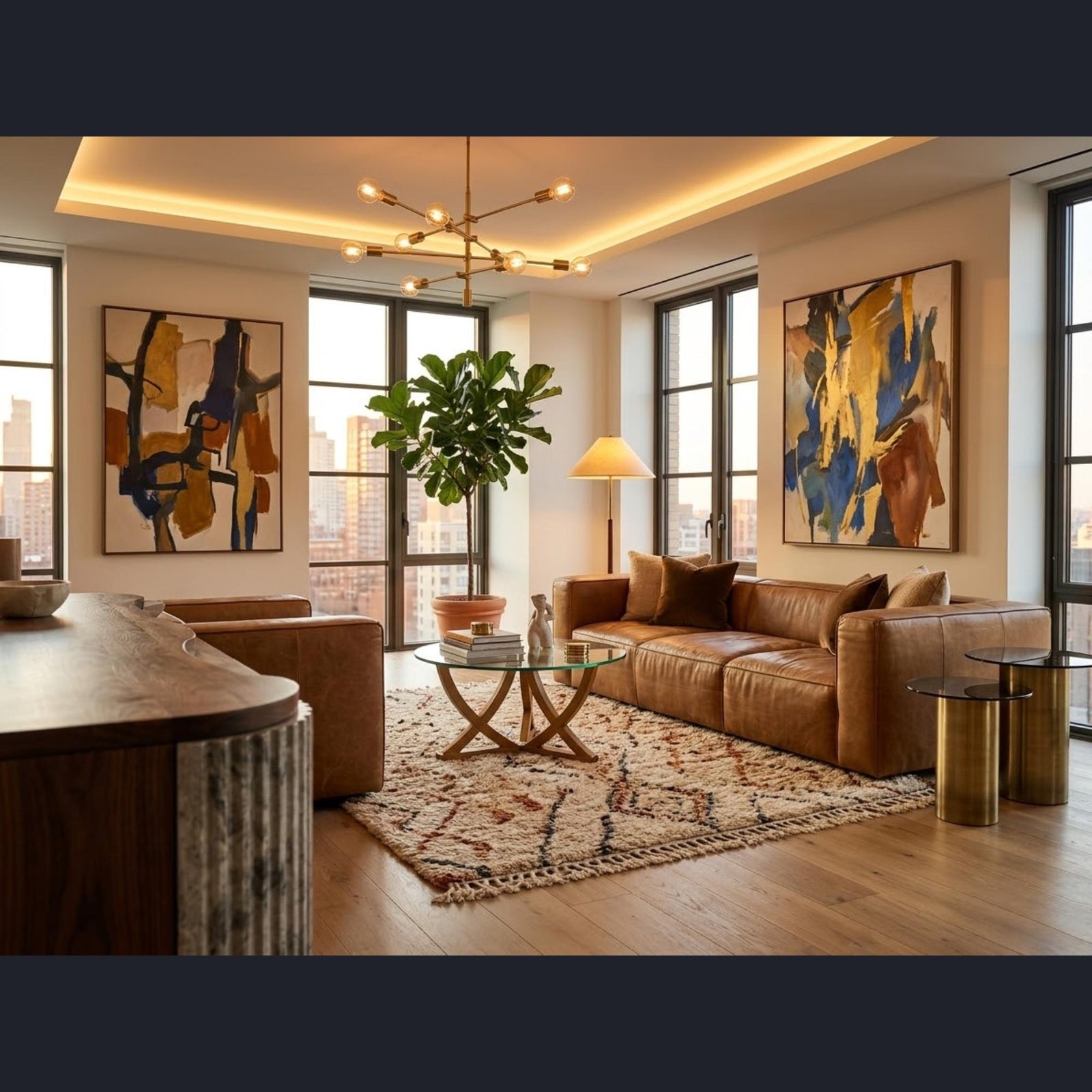 Iryanna Coffee Table – Solid Wood & Glass