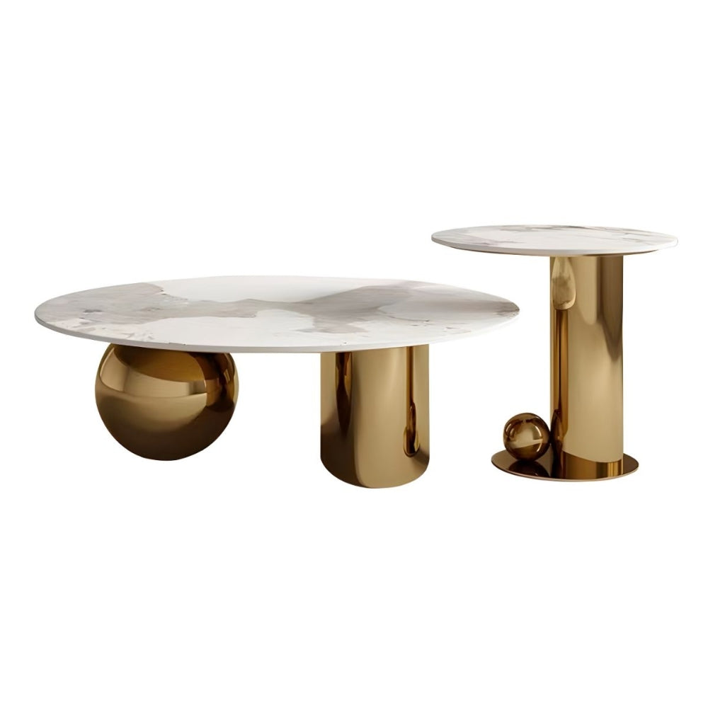 minotti coffee and side table gold