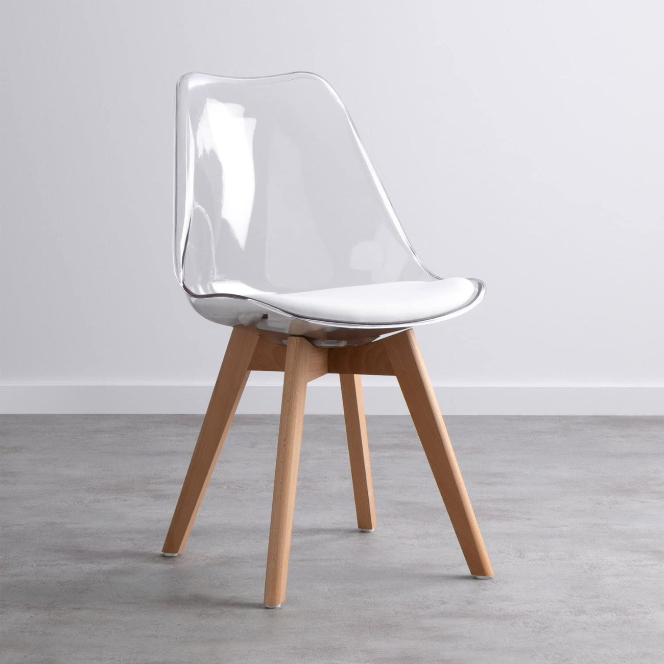 replica tulip chair clear transparent