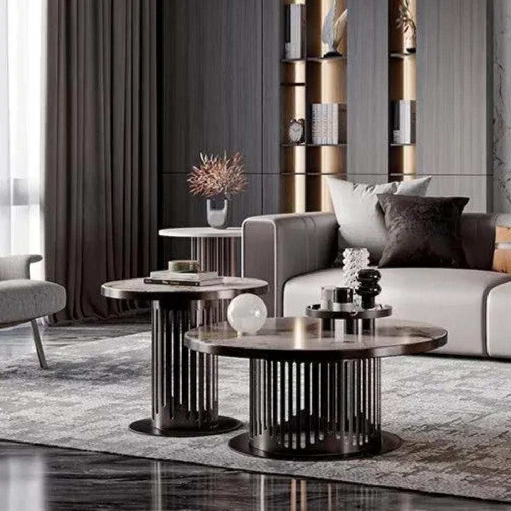 veron coffee and side table black