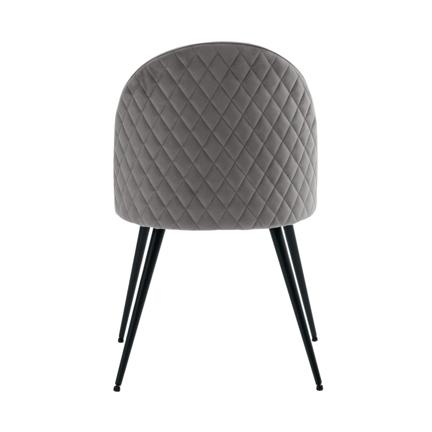 Willa arlo grey velvet dining chair with diamond stitch back.
