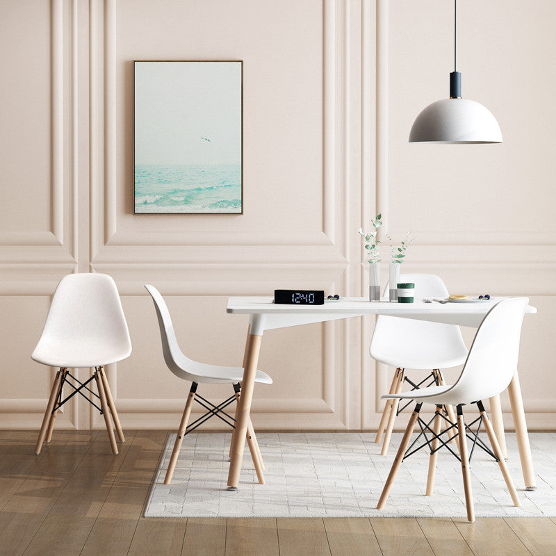 Emmy White Rectangular Dining Table, Size 1.2 M