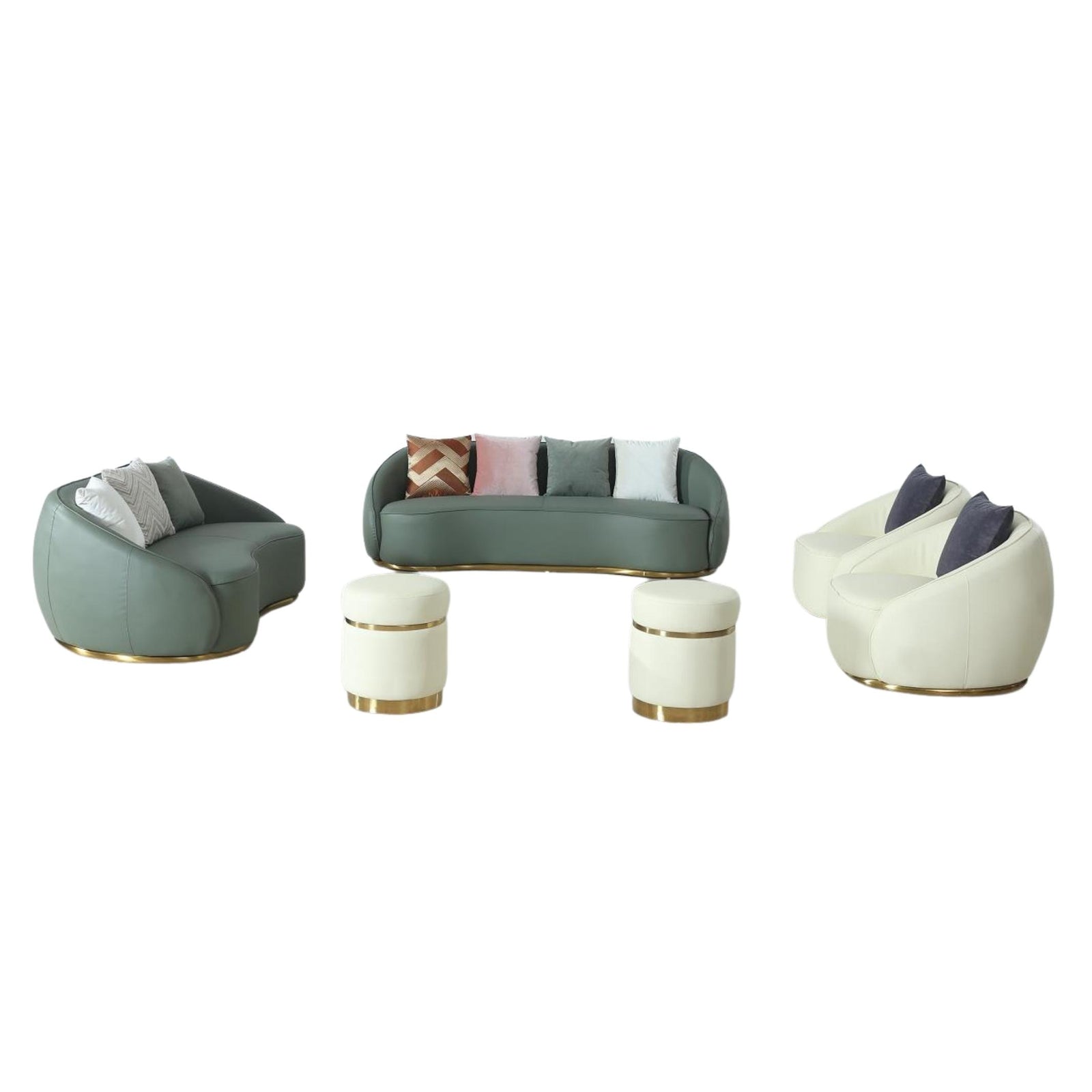 alento sofa set full leather