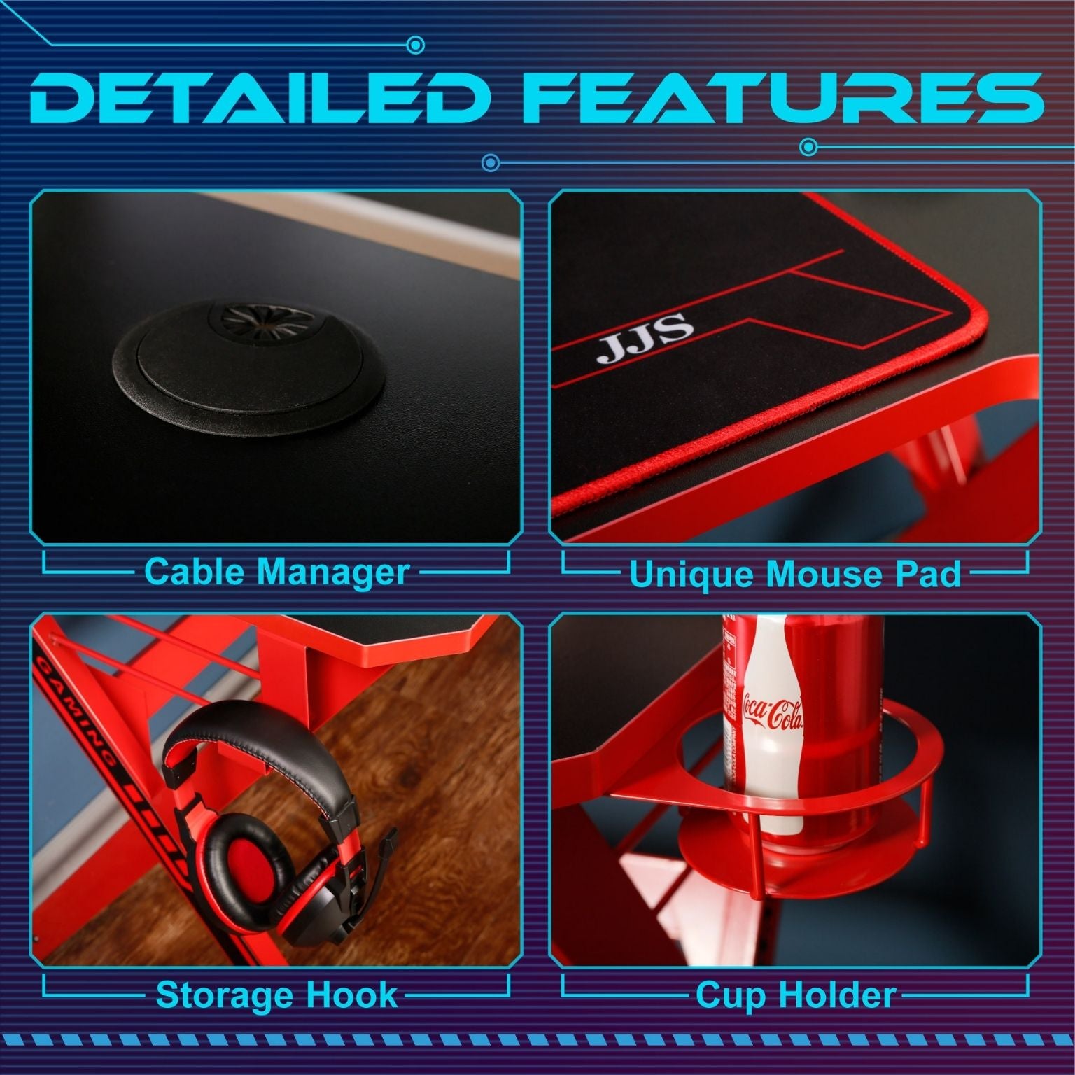 rana gaming desk features