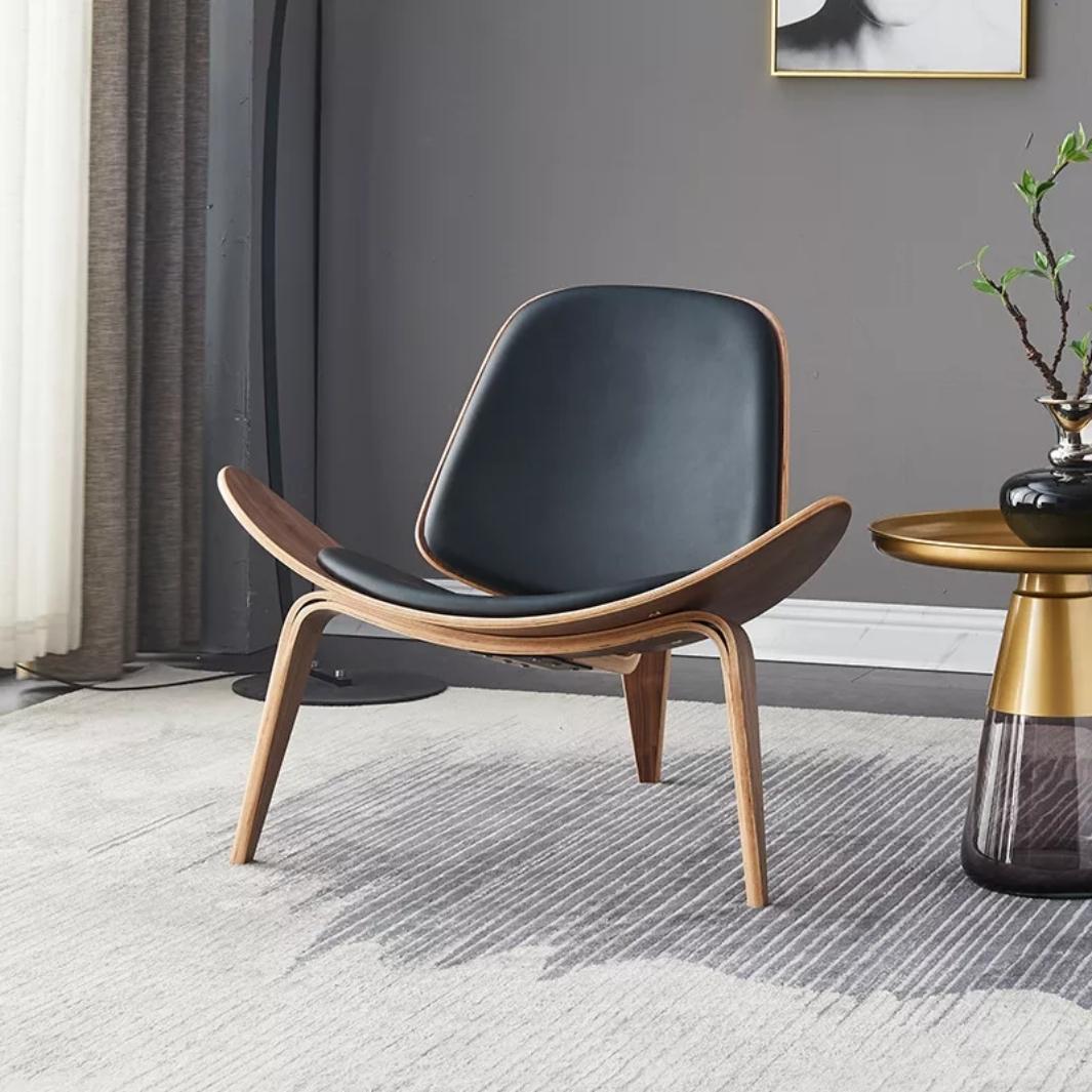 replica hans wegner shell chair home setting