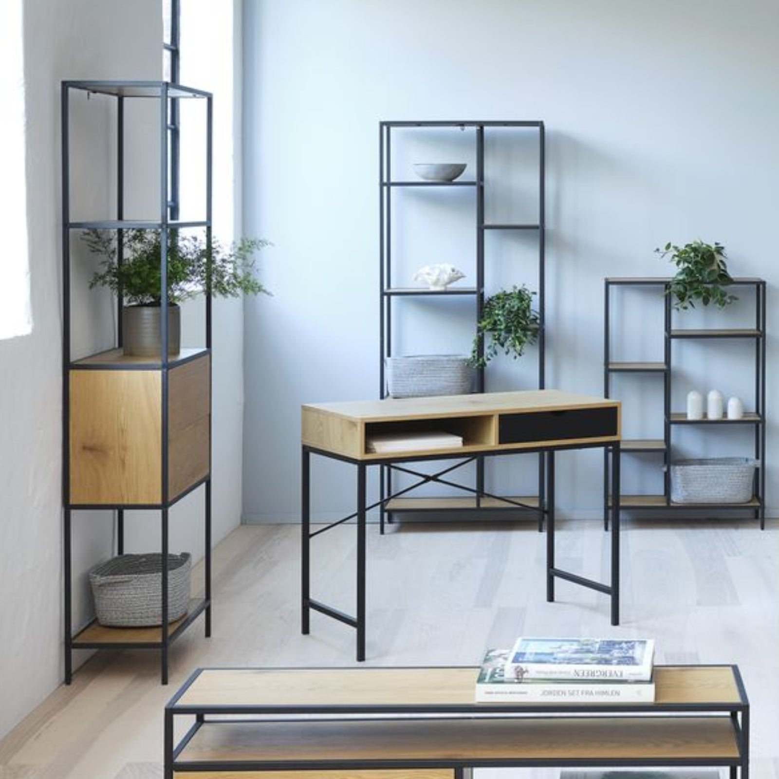 steelside home office desk with storage set with matching family of products