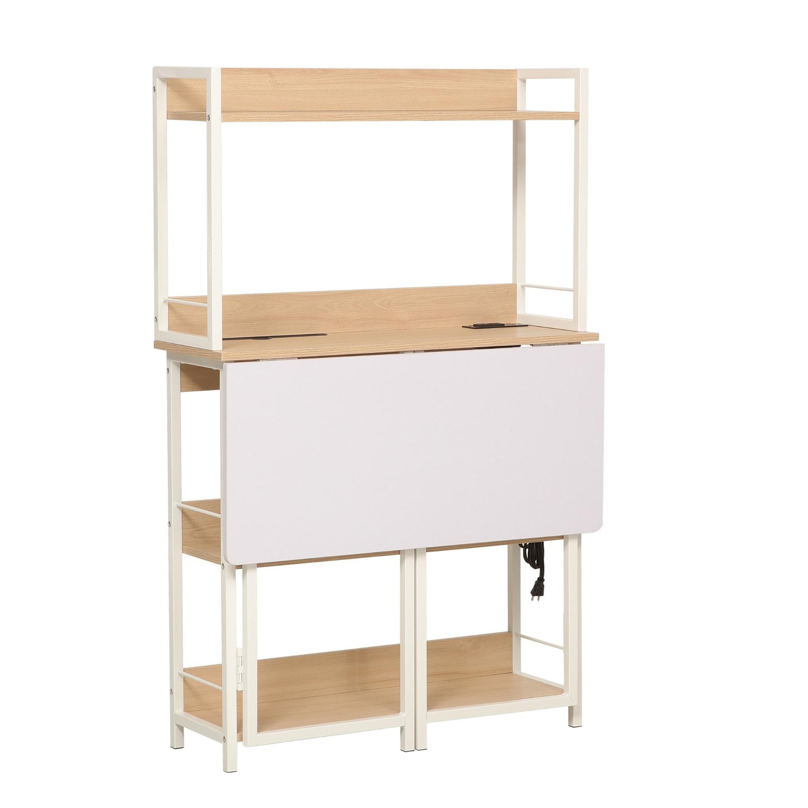 studio desk with bookshelf folding