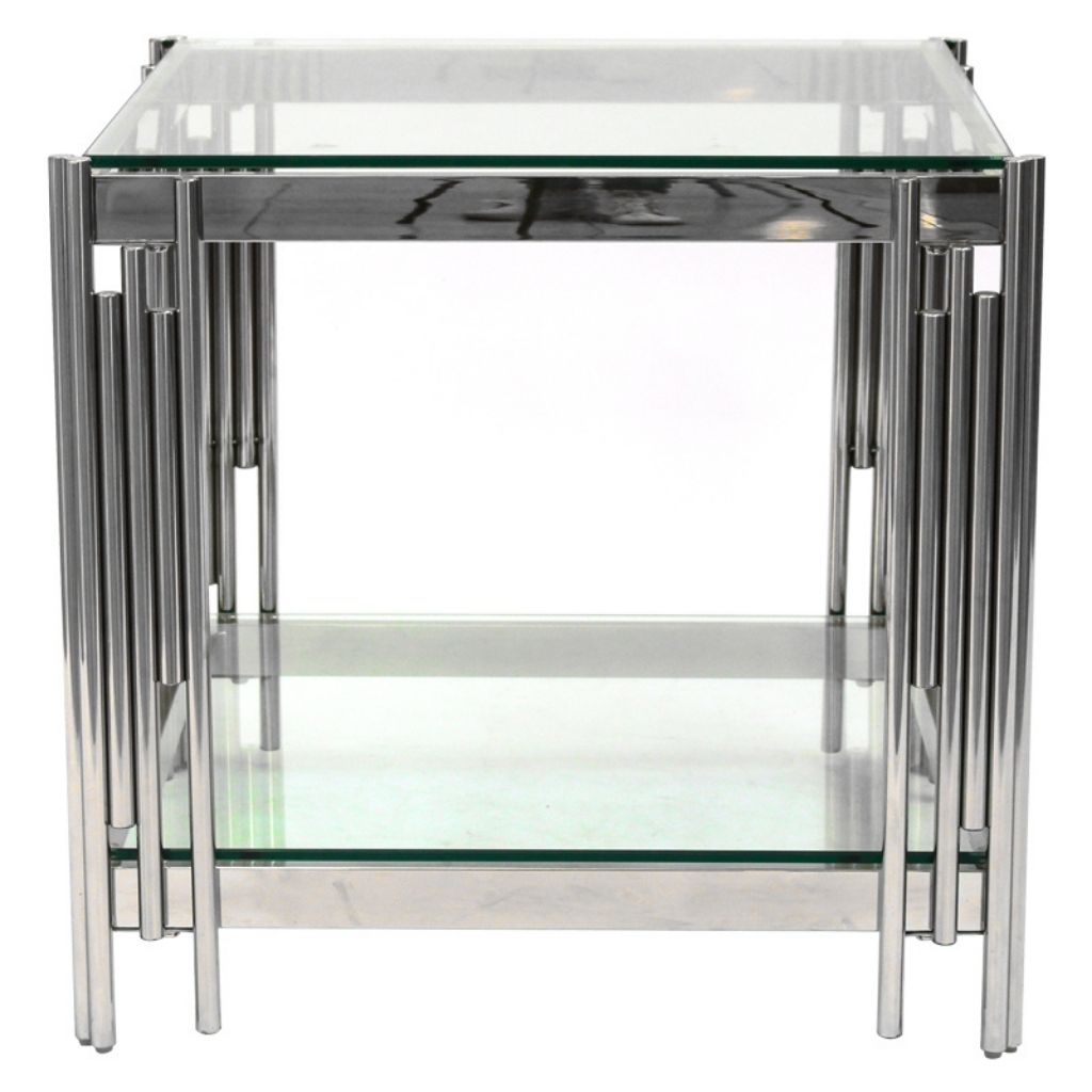 vida end coffee table silver design
