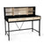 west town writing desk black and light cream drawers