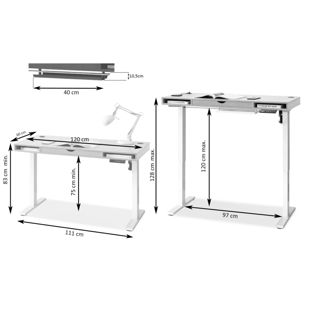 Apex Height Adjustable Electric Standing Desk - NuvoItalia