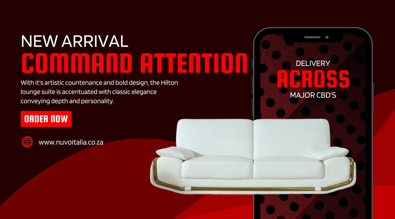 hilton sofa set order now banner