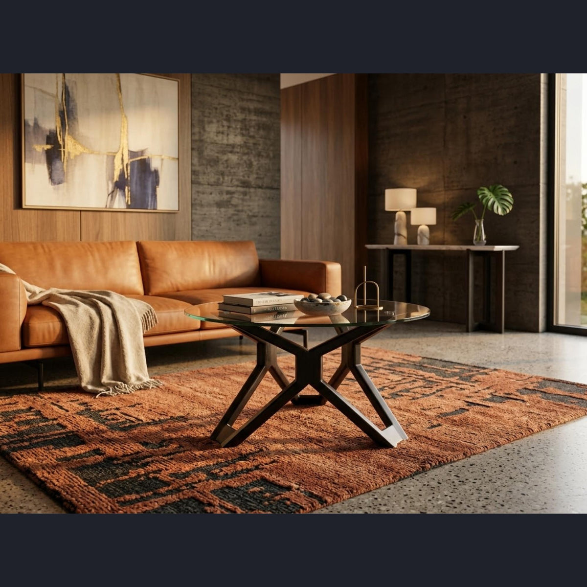 Izabell Coffee Table – Solid Wood & Glass