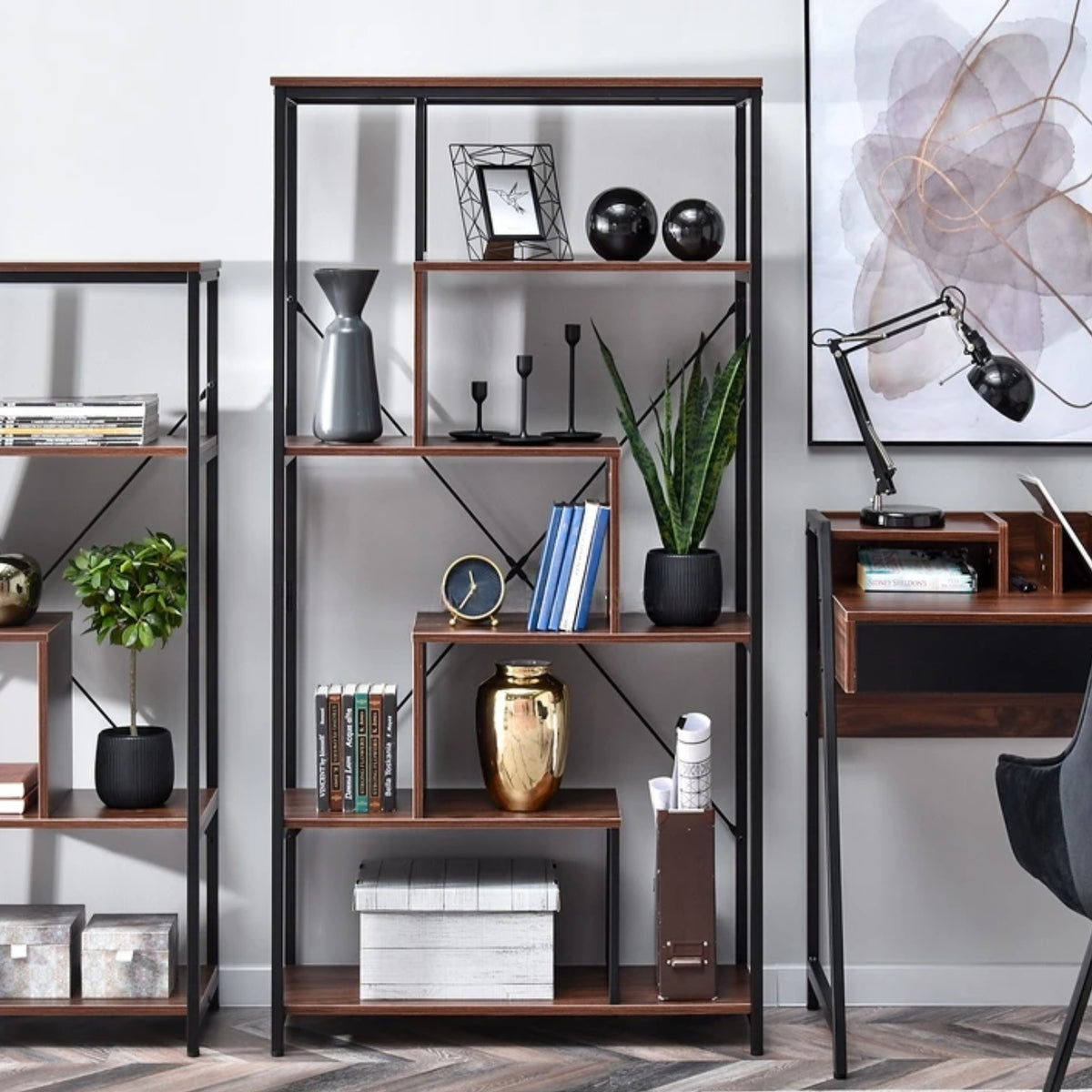 Lisbon Storage Bookcase, Walnut