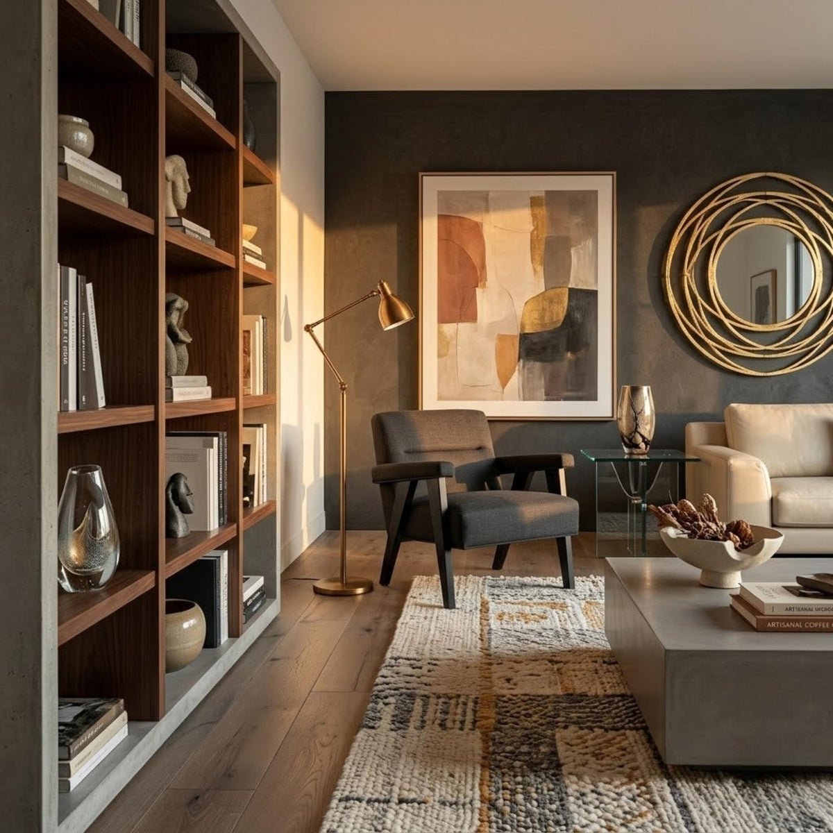 Maybery Armchair – Black Wood & Black Fabric