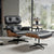 Iconic Eames lounge chair and ottoman, a timeless design for ultimate comfort.