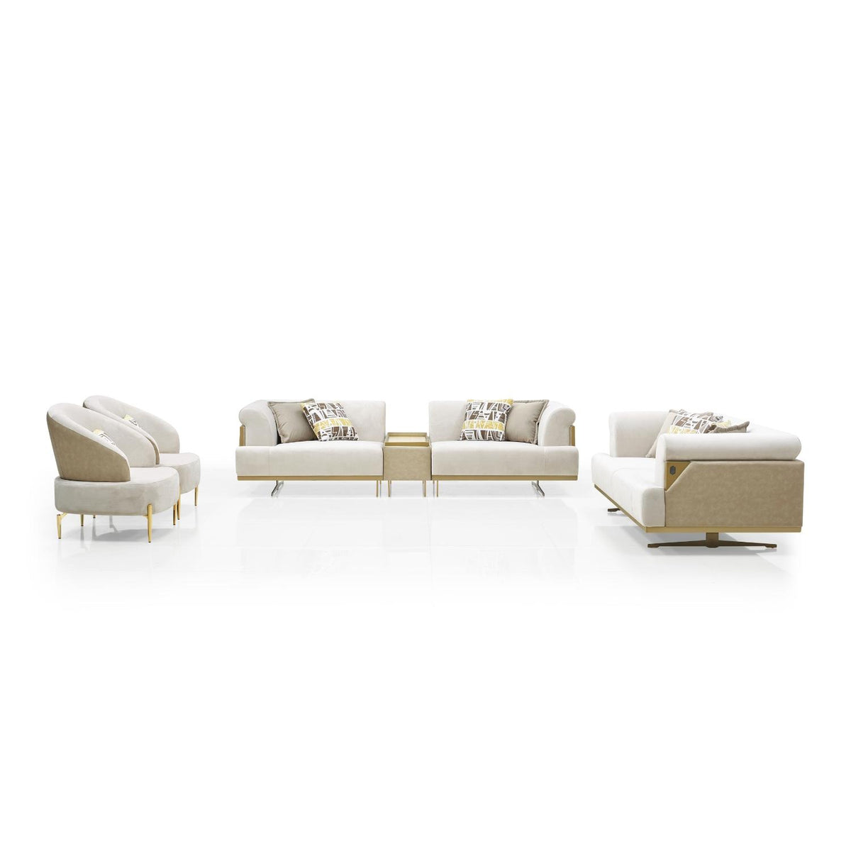Adelina Modern 6-Piece Lounge Suite with Accent Chairs