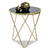 Aden Black top Gold End Table: A luxurious gold metal side table featuring a beautiful marble top.
