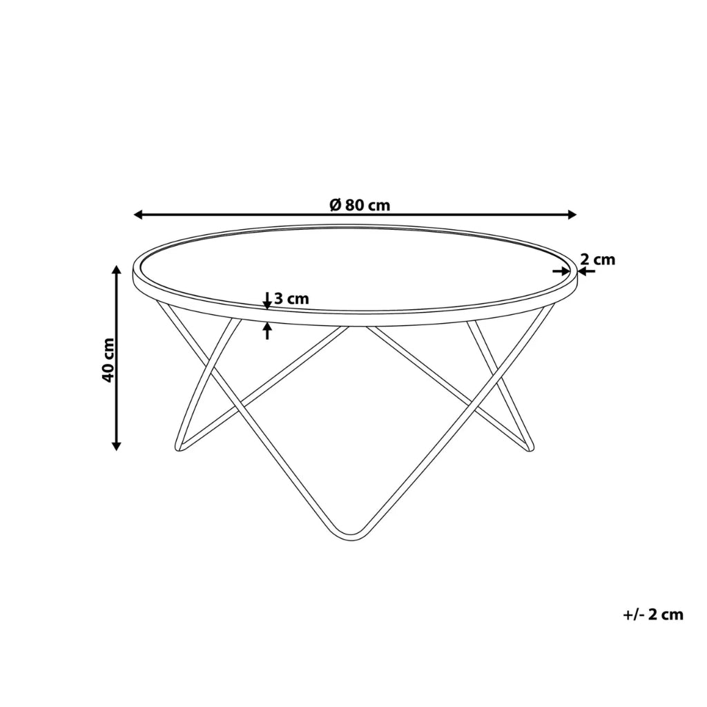 Aden Coffee table dimensions.