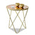 Aden Gold End Table with two bowls on top.