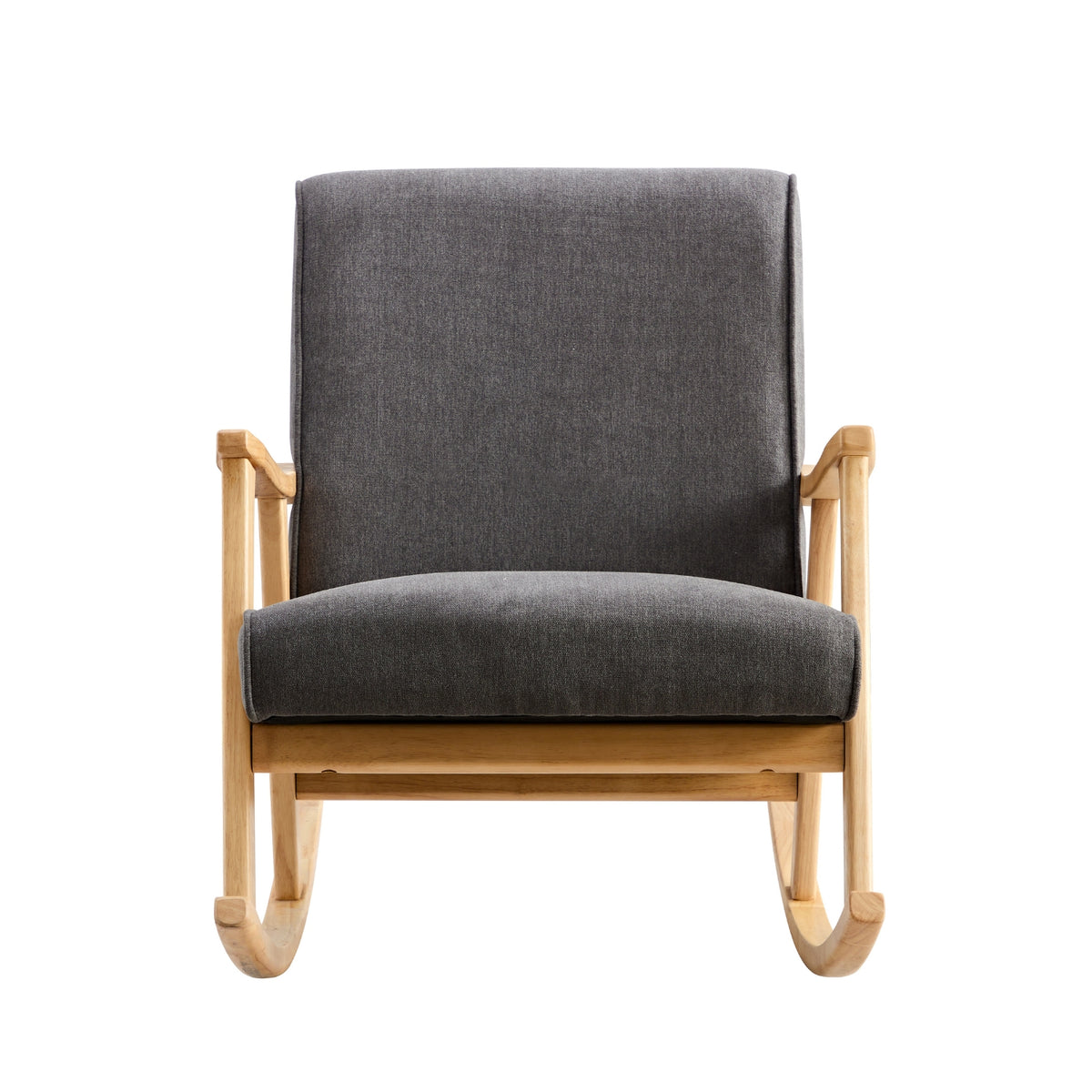 alona rocking arm chair dark grey front facing view