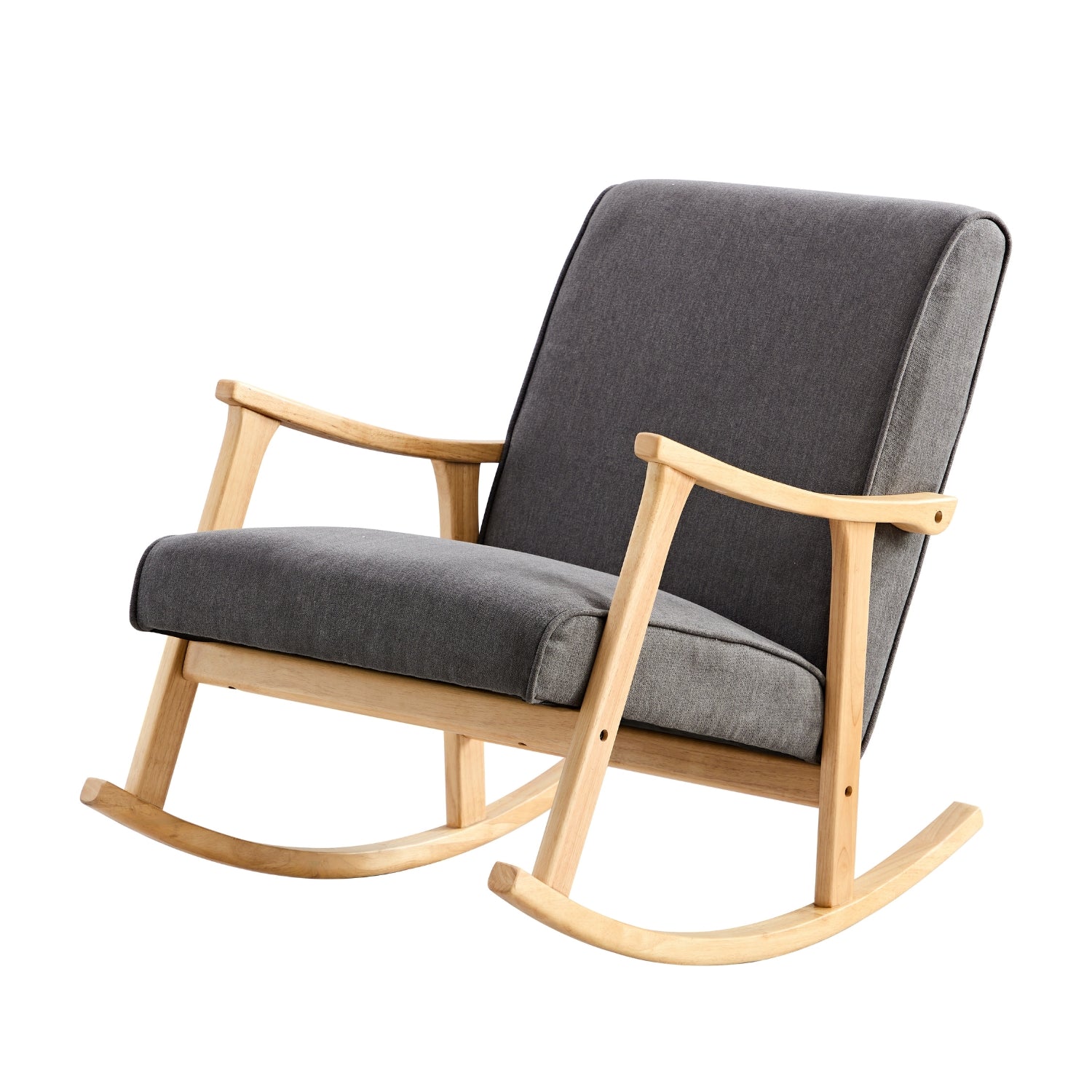 alona rocking arm chair dark grey