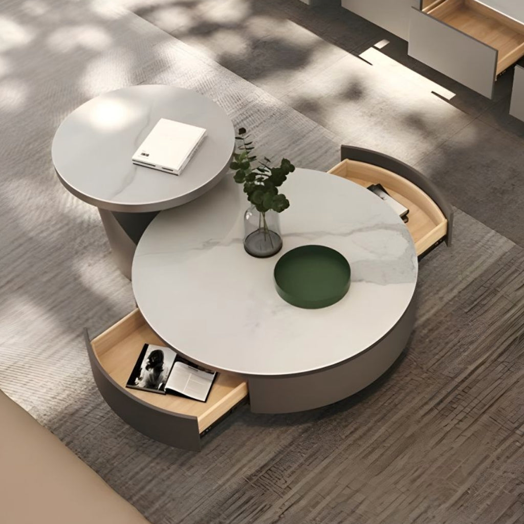 Aspen Grey Coffee & End Table Set with a touch of nature.