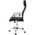 clio office chair in black showcasing a chrome base and arms.