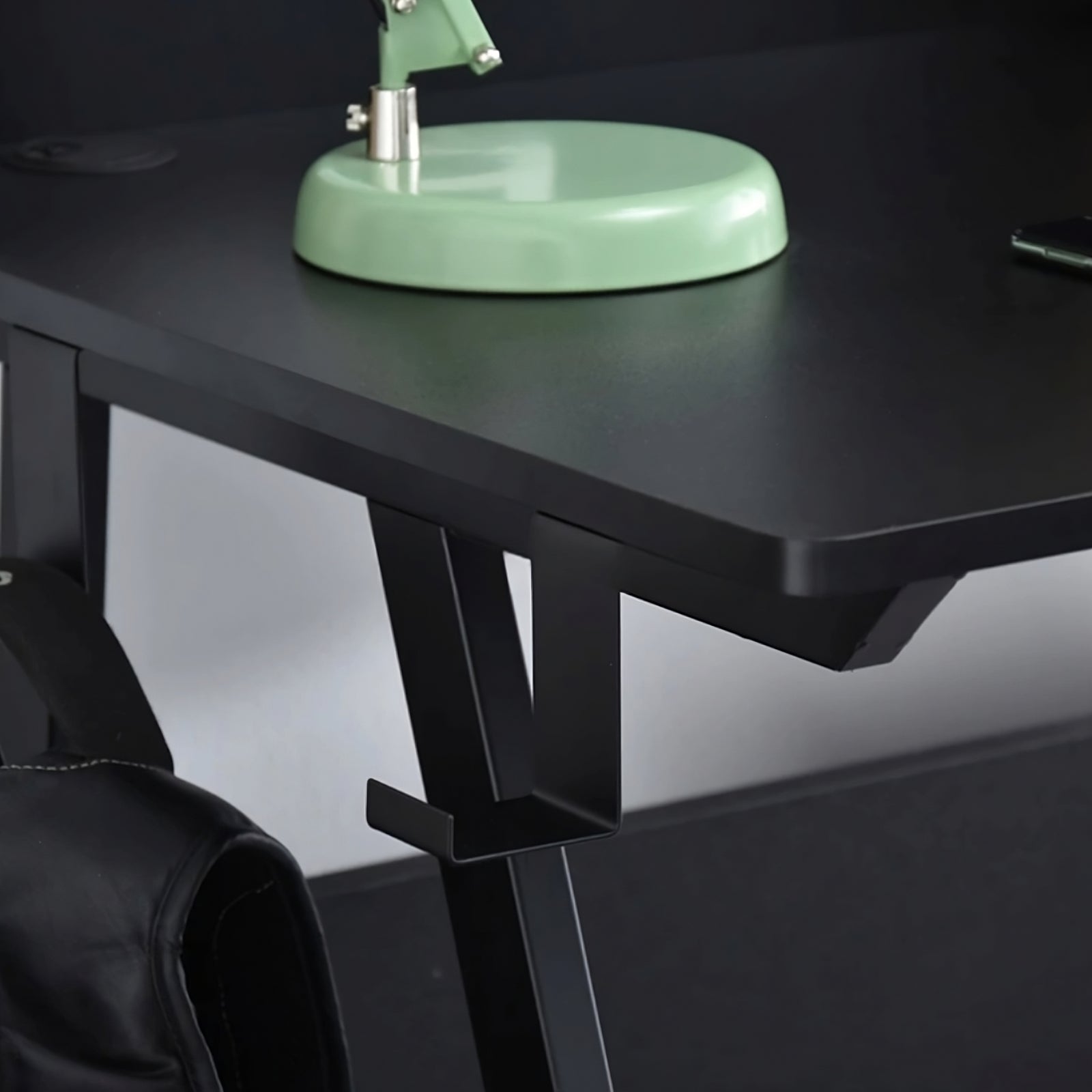 coman desk black bag holder