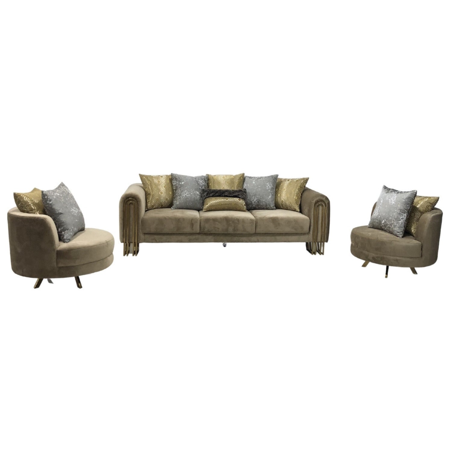 geneva-sofa-and-armchair-set-gold-metal-base-sienna-brown-in-lounge