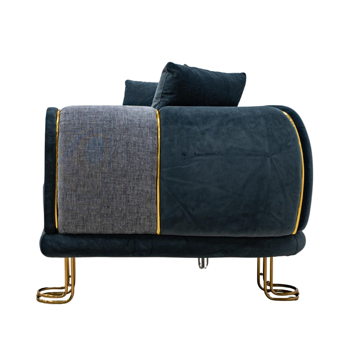 Hampton Sofa Set – Ivory & Charcoal Navy