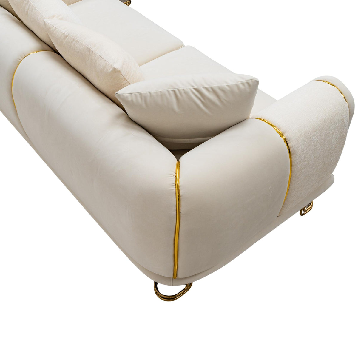 Hampton Sofa Set – Ivory & Charcoal Navy