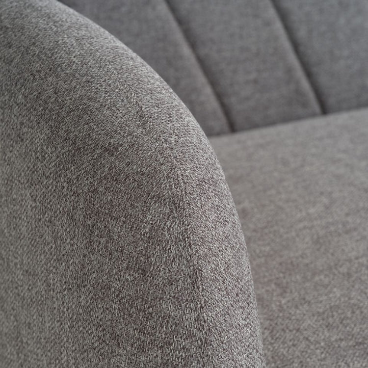 Harlow sleeper sofa closeup view of light grey fabric