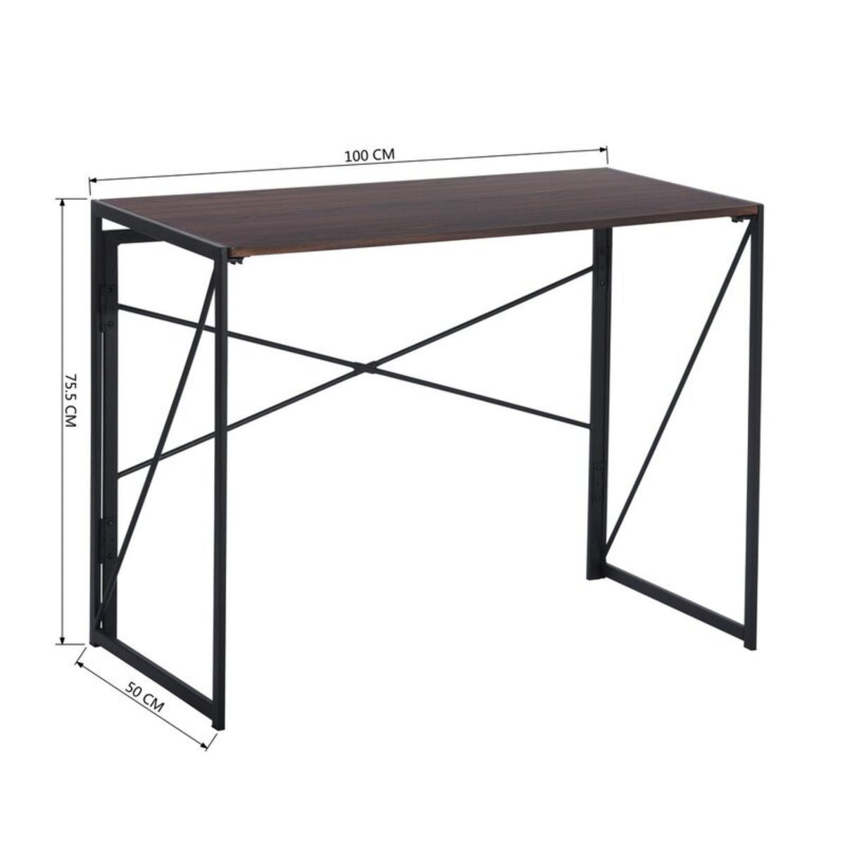Harper Space-Saving Folding Desk – No Assembly