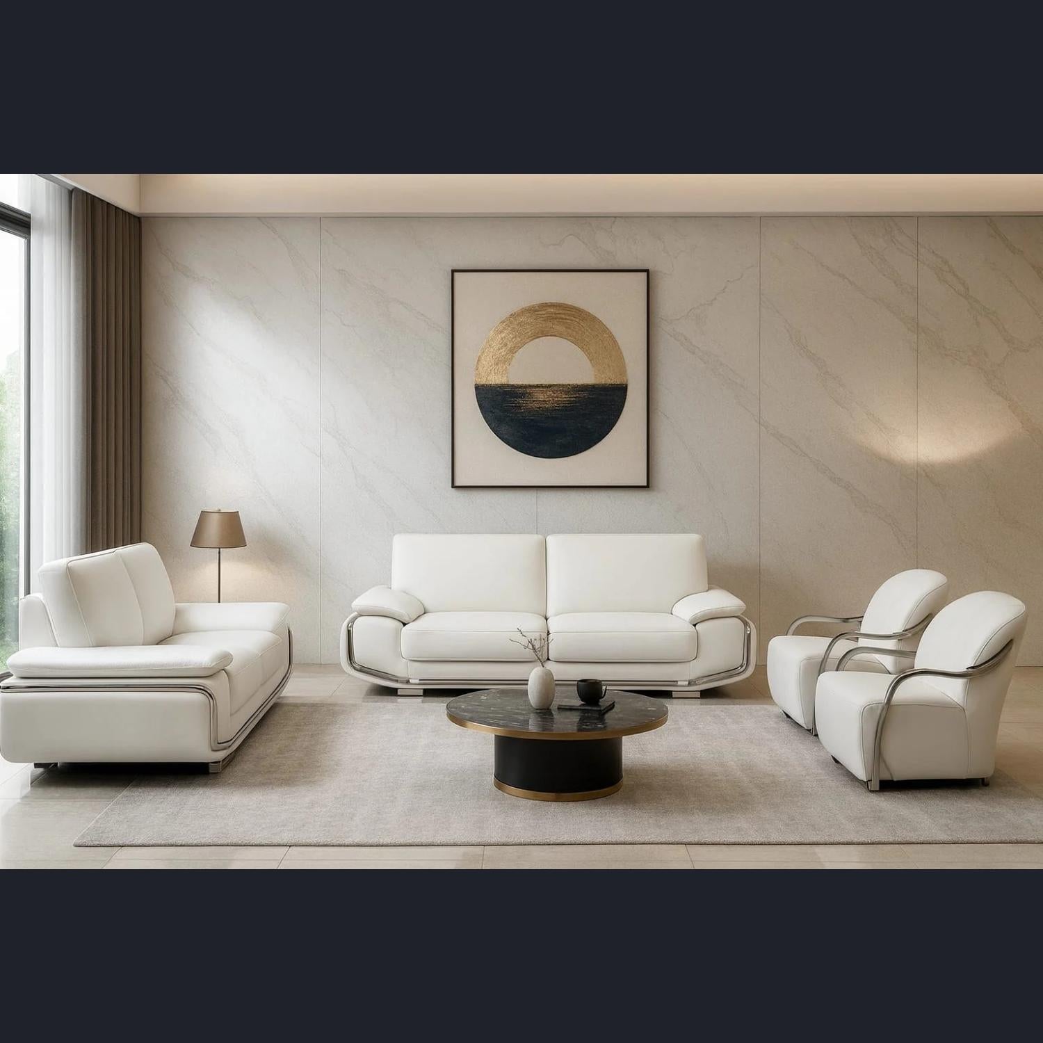 Hilton 4-Piece Leather Lounge Suite