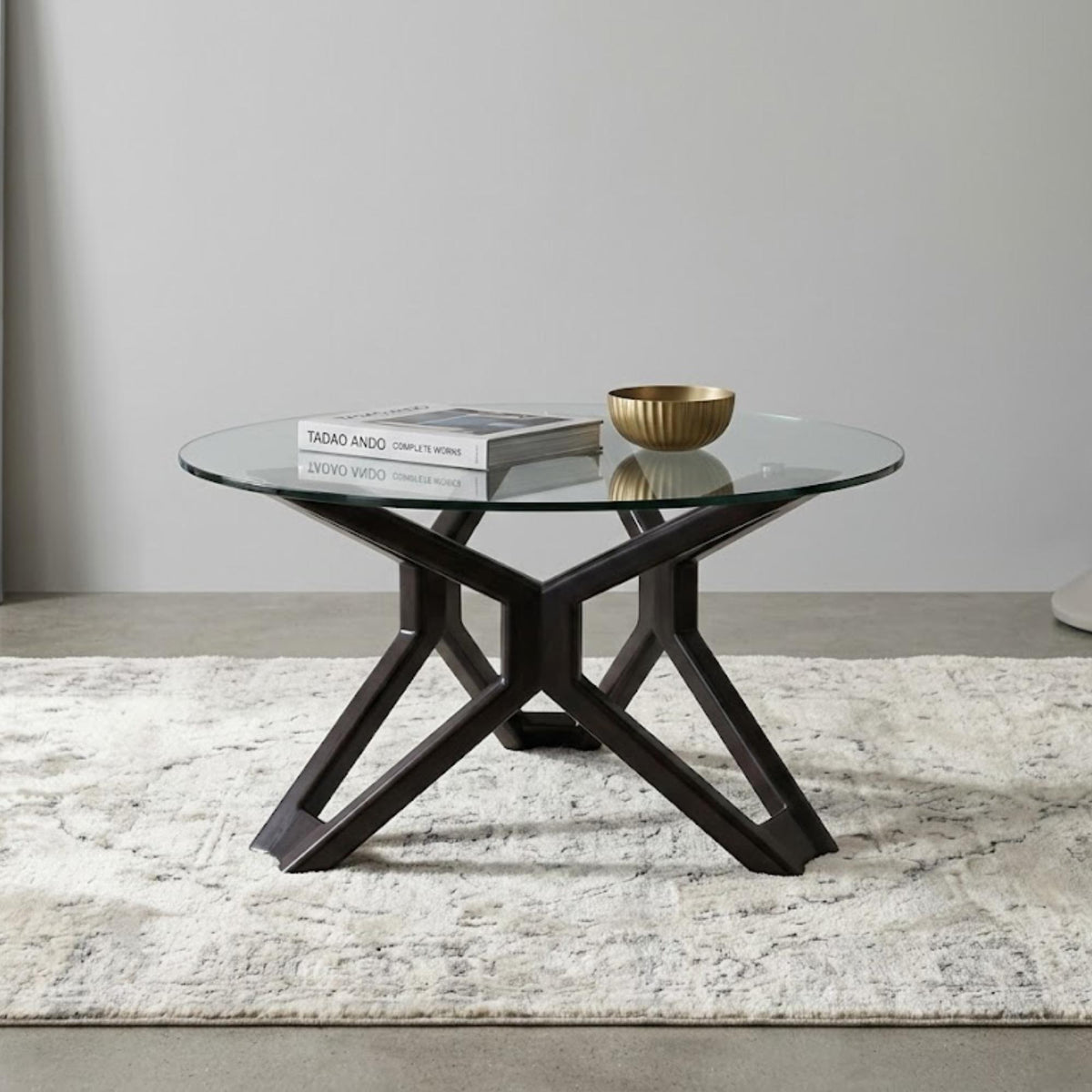 Izabell Coffee Table – Solid Wood & Glass