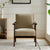 kaleo accent armchair wood taupe front facing view