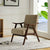 kaleo accent armchair wood taupe side view