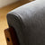 kayden accent armchair wood dark grey fabric