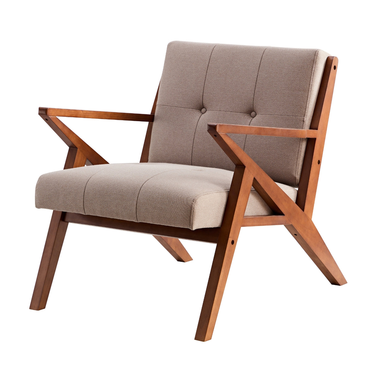 kayden accent armchair wood sienna brown