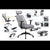 Kyona ergonomic office chair with all its functions parts and accessories including armrests wheels and adjustable height.