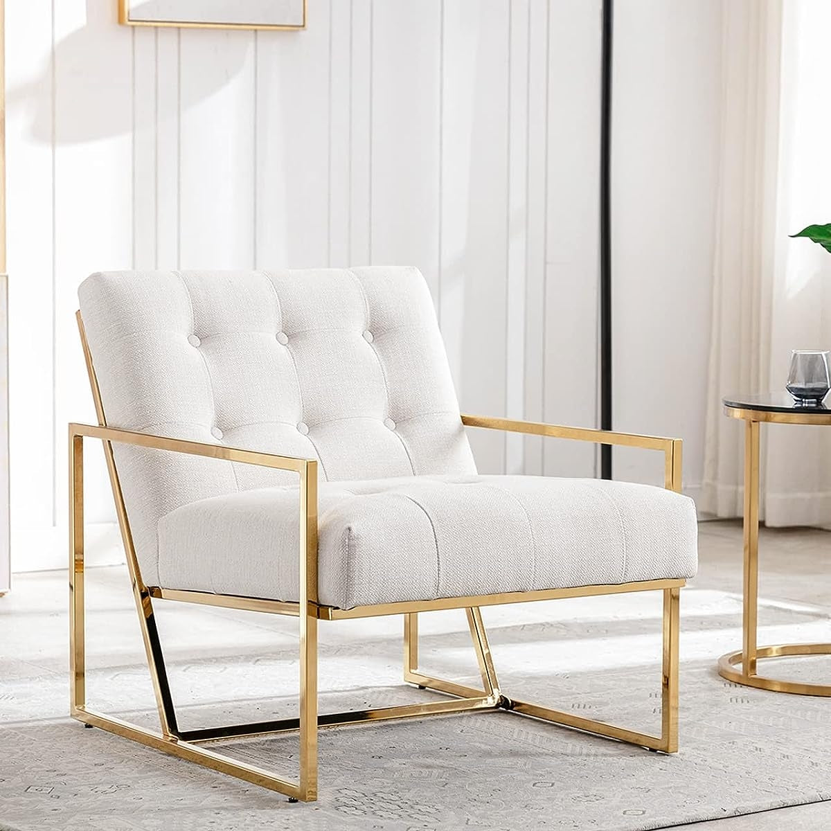 mirabel lounge accent chair white