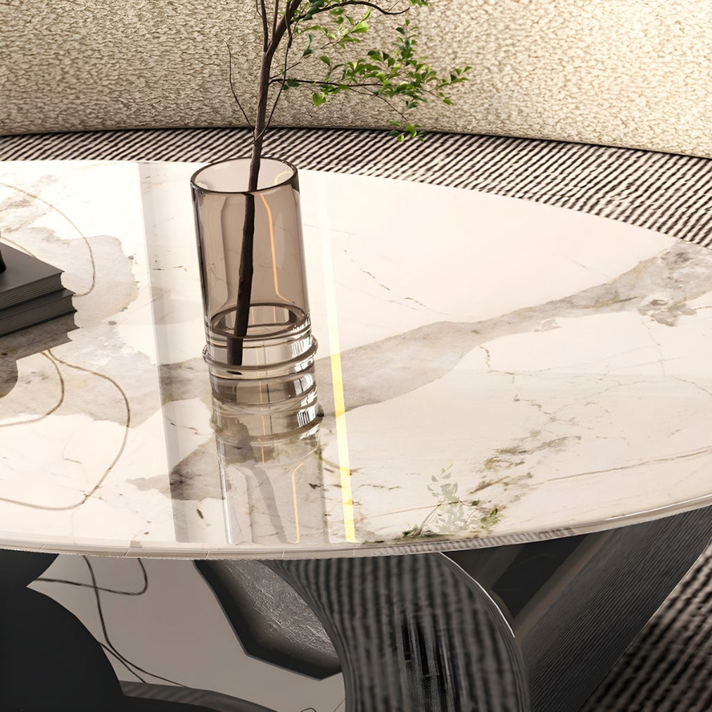 Stylish Cavalleto Black Coffee Table adorned with a vase, enhancing the beauty of your room.