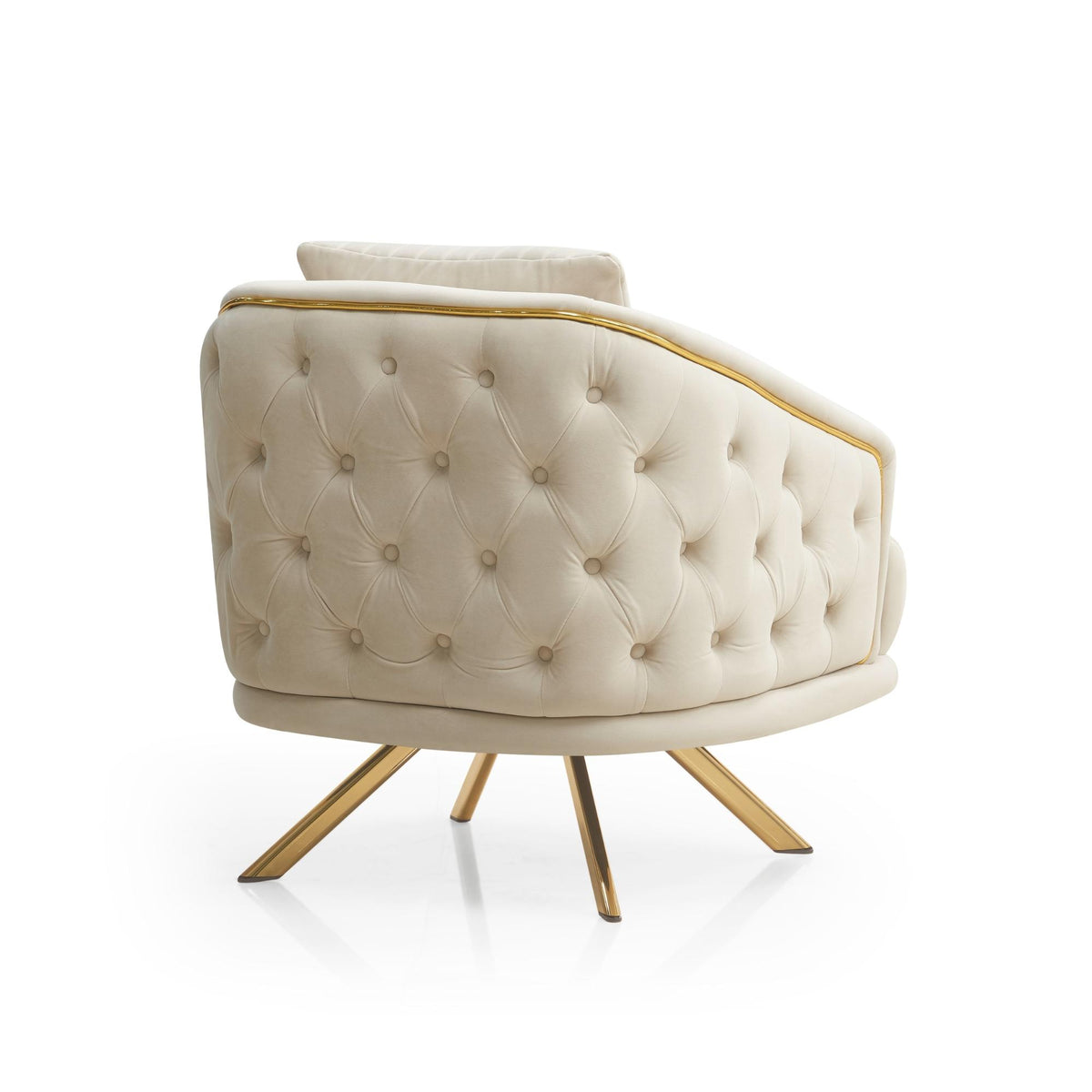 Valorie Sofa Set – Beige Chesterfield Tufted